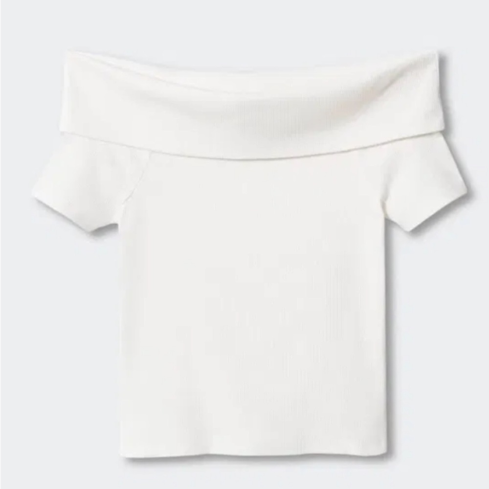 COS Kids Off-Shoulder Cream Top